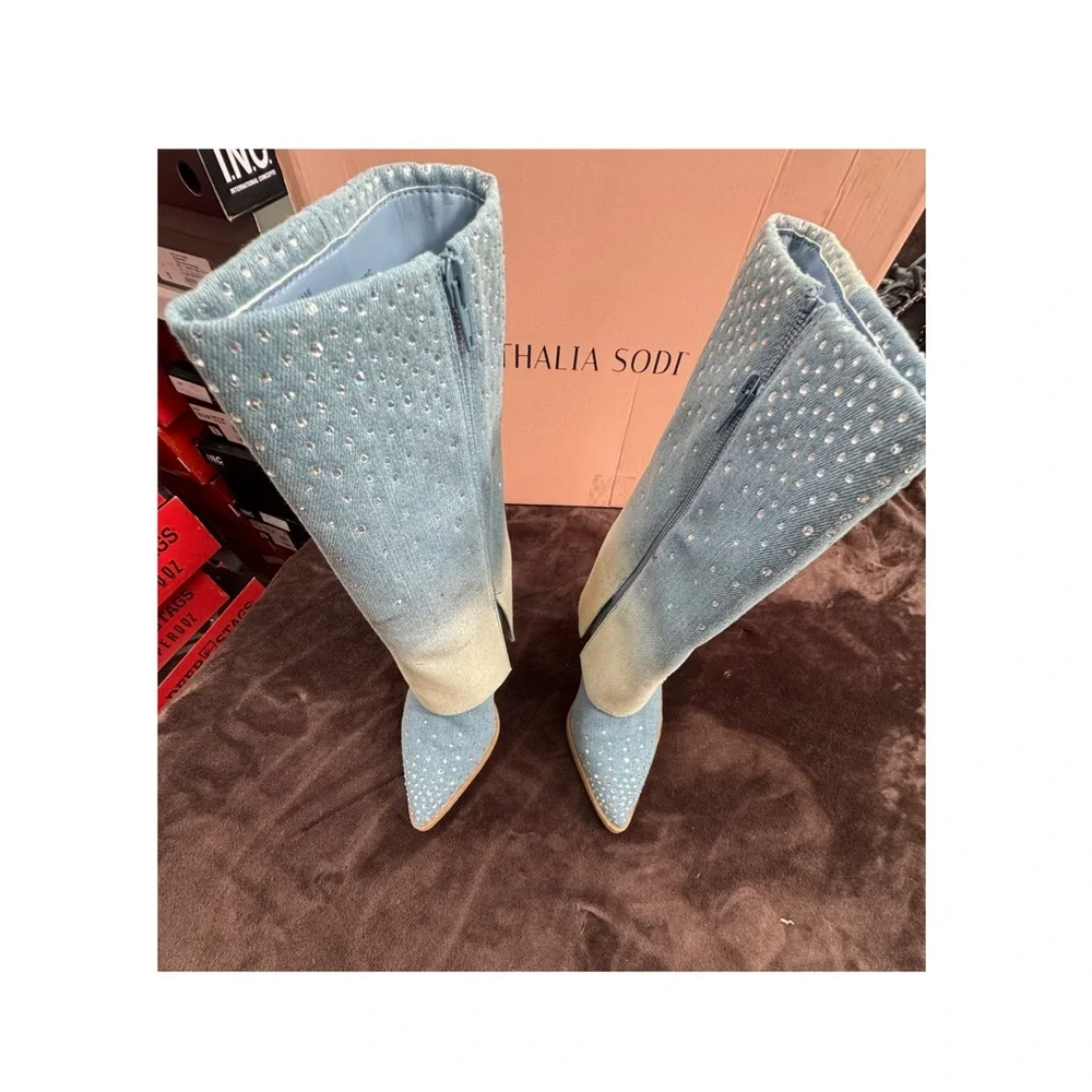 Thalia Sodi Denim and Diamonds Stiletto boots size 6 - Picture 4 of 10